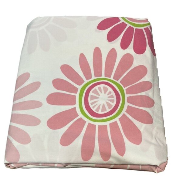 THE LAND OF NOD Pink Floral Duvet Cover Twin 68 x 89 inches